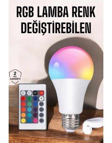 Led Ampul Enerji Dostu RGB Işıklı 100W Led Işık