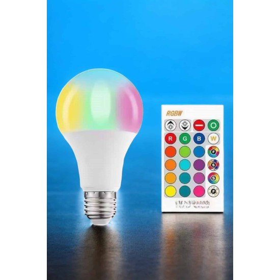 Led Ampul Enerji Dostu RGB Işıklı 100W Led Işık