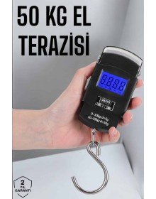 50 Kg El Kantarı Ağırlık Ölçer Dijital Ekranlı Kancalı Portatif