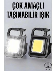 Anahtarlık Çok Amaçlı Mıknatıslı Taşınabilir Işık Led Şarjlı