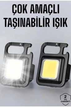 Anahtarlık Çok Amaçlı Mıknatıslı Taşınabilir Işık Led Şarjlı