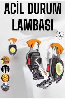 El Feneri Acil Işık Seti Tornavida Düdük Kapak Açma Kamp Lambası