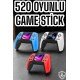 Game Stick Oyun Konsolu 520 Oyunlu Retro Oyunlu Led Ekran