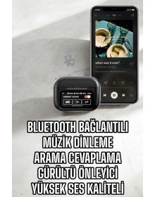 Kablosuz Bluetooth Kulaklık Ekranlı Uzun Şarj Süreli ANC Destekli