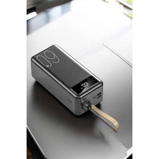 Powerbank 60.000 MAH Dijital Göstergeli 4 Portlu Taşınabilir Powerbank 60.000 MAH Dijital Göstergeli 4 Portlu Taşınabilir