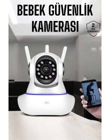 Wifi Kamera Ev Kamerası Gece Görüşlü Kablosuz Bebek Izleme Kamerası