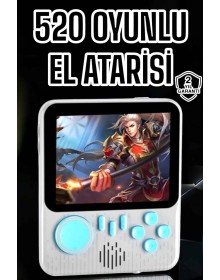 Mini Atari El Atarisi 3.5 inç Ekran Çift Konsol 666 Adet Retro Oyun Gameboy El Atarisi