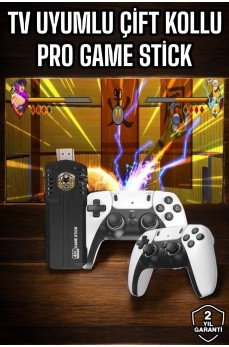 8K Android TV Gme Stick Video Oyun Konsolu Aile Retro 35000 Oyunlu Çift Kollu