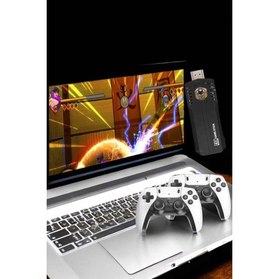 8K Android TV Gme Stick Video Oyun Konsolu Aile Retro 35000 Oyunlu Çift Kollu