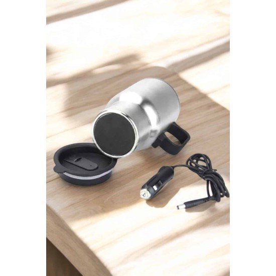 Araç İçi Çelik Su Isıtıcı Termos Bardak Çakmak Girişli Kupa Görünümlü Araç İçi Çelik Su Isıtıcı Termos Bardak Çakmak Girişli Kupa Görünümlü