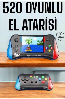 Retro 500 Oyunlu Nostaljik Oyunlu El Atari Gamebox Oyun Konsolu Çift Destekli