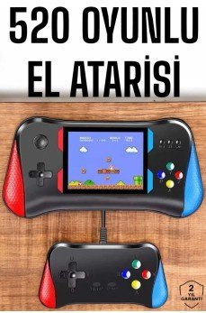 Gamepad Joystick 500 Oyunlu Retro Oyun Konsolu Tv Bağlantı Özellikli 2 Kişilik Destekli