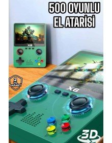 Çocuklara Özel 666 Oyunlu X6 Atari Video İzleme ve Müzik Dinleme