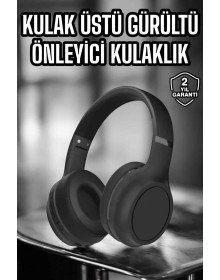 Kulak Üstü Kablosuz Bluetooth Kulaklık Gürültü Önleyici Ayarlanabilir