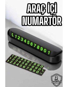 Araba Park Numaratörü Araç İçi Numaralık Değiştirilebilir Çevirmeli Mini