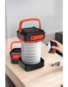 Katlanabilir Kamp Lambası Solar Fener Görünümlü 3 Kademeli Şarjlı