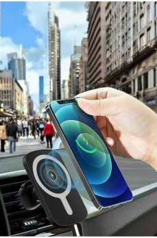 İOS Uyumlu Manyetik Tasarım Magsafe İphone 12/13/14/15 araç şarjı