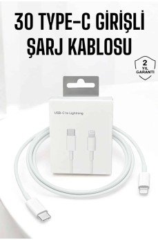 Iphone Uyumlu İOS Uyumlu Lightning Hızlı Şarj Tye C Lightning Şarj Kablosu