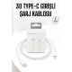 Iphone Uyumlu İOS Uyumlu Lightning Hızlı Şarj Tye C Lightning Şarj Kablosu