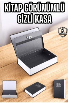 Gizli Kasa İngilizce Sözlüğü Kitap Görünümlü Anahtarlı Gizli Mini Çelik Kasa Kilitli