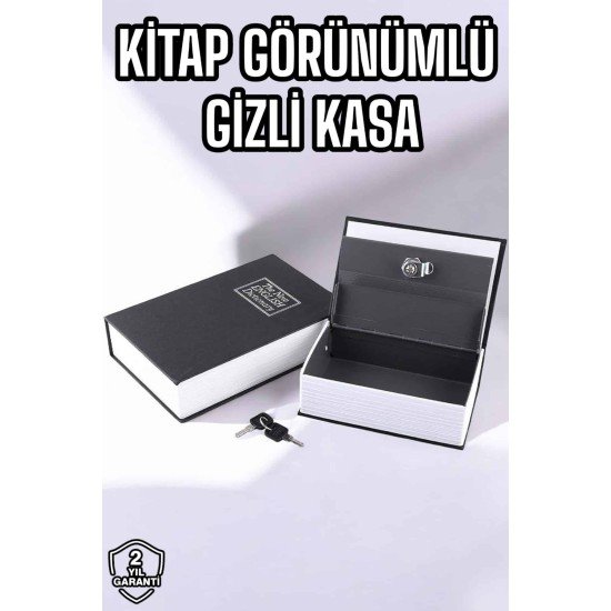Büyük Boy Anahtarlı Kitap Görünümlü Gizli Kasa Çelik Kasa Altın Kasası Büyük Boy Anahtarlı Kitap Görünümlü Gizli Kasa Çelik Kasa Altın Kasası
