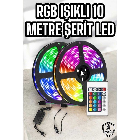 Yeni Nesil RGB Işıklı 10Metre Şerit Led Kumandalı Şarj Edilebilir Yeni Nesil RGB Işıklı 10Metre Şerit Led Kumandalı Şarj Edilebilir