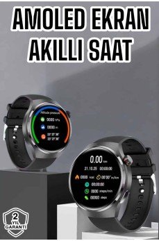 Akıllı Saat Bluetooth Bağlantılı Amoled Ekran Uyku ve Sağlık Takibi