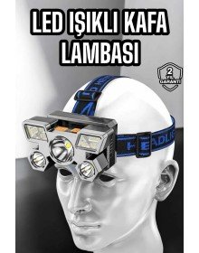 Kafa Lambası Hafif ve Esnek Çift Anahtarlı Far Led Işık