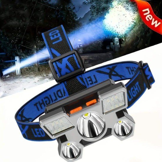 Kafa Lambası Hafif ve Esnek Çift Anahtarlı Far Led Işık Kafa Lambası Hafif ve Esnek Çift Anahtarlı Far Led Işık