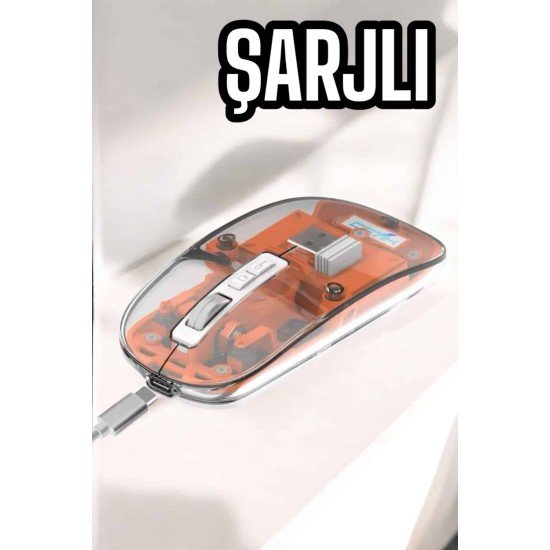 Kablosuz Mouse Fare 5.0 Bluetooth Bağlantılı USB Girişli Kablosuz Mouse Fare 5.0 Bluetooth Bağlantılı USB Girişli
