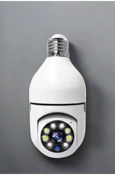 Ampul Görünümlü Güvenlik Kamerası Duylu Wifi Kamerası Dönebilen