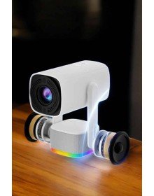 Şarjlı Projeksiyon Oyun Sinema Projektörü 4K HD Görüntü Kaliteli