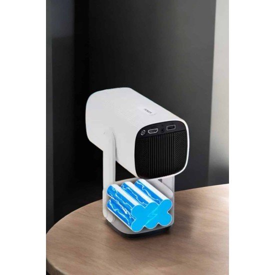 Akıllı Projeksiyon Powerbankli Taşınabilir Sinema Projektörü 4k HD Kaliteli