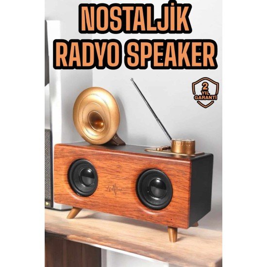 Çalar Radyo Müzik Kutusu Nostaljik Hoparlör Speaker Çalar Radyo Müzik Kutusu Nostaljik Hoparlör Speaker