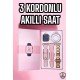 Akıllı Saat Amoled Ekran 3 Kordonlu Aksesuar Hediyeli Sesli Görüşme