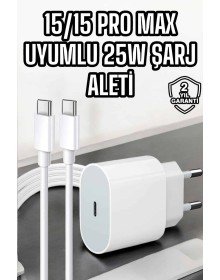 İOS Uyumlu Type-C Girişli Hızlı Şarj 15/15 Pro Max Adaptör ve Kablosu