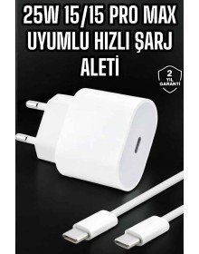 Güç Adaptörü ve Kablosu Şarj Aleti 15/15 Pro Max Uyumlu Hızlı Şarj
