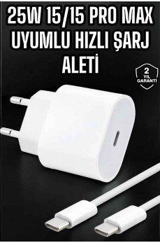 Güç Adaptörü ve Kablosu Şarj Aleti 15/15 Pro Max Uyumlu Hızlı Şarj