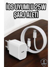 Şarj Aleti İOS 15/15 Pro Max Uyumlu Şarj Adaptörü ve Kablosu