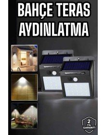Solar Lamba Giriş, Bahçe Yol Avlu Hareket Sensörlü Led Parlak Gece Su Geçirmez