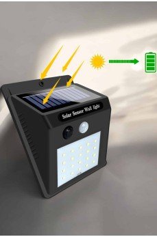 Güneş Enerjili Bahçe Lambası Solar Gece Aydınlatma Sensörlü Lamba