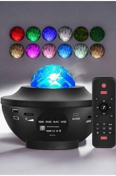 Çocuklara Özel Şarjlı Bluetooth Hoparlör Parti Led Lambası Yıldızlı Projeksiyon