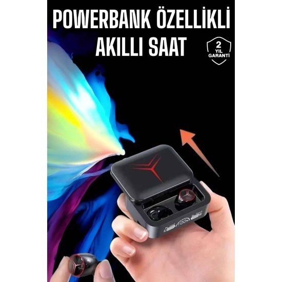 Powerbankli Kulaklık Bluetooth Bağlantılı Çoklu Bağlantı