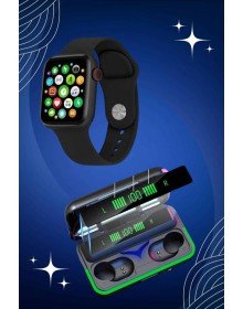 Ucuz ve Kaliteli Kulaklıklı Saat Seti Bluetooth Bağlantılı Akıllı Saat ve Kulaklık