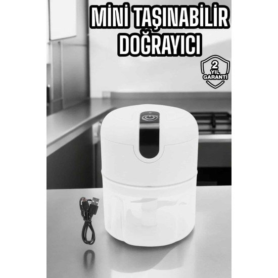 Şarjlı Mini El Rondosu Doğrayıcı Taşınabilir 250 ml Çelik Bıçaklı Şarjlı Mini El Rondosu Doğrayıcı Taşınabilir 250 ml Çelik Bıçaklı