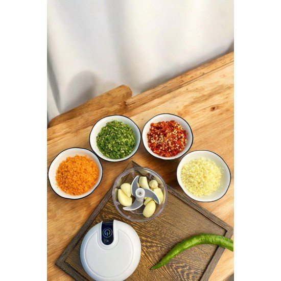 Şarjlı Mini El Rondosu Doğrayıcı Taşınabilir 250 ml Çelik Bıçaklı Şarjlı Mini El Rondosu Doğrayıcı Taşınabilir 250 ml Çelik Bıçaklı