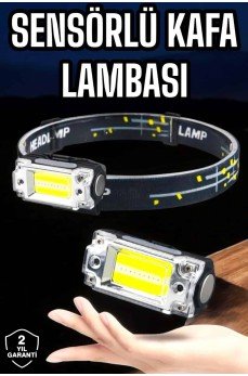 Kafa Lambası El Fenerli Kamp Lambası USB Şarjlı Esnek Lamba