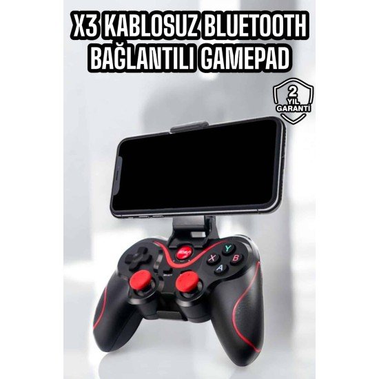 X3 Gamepad Oyun Kolu Bluetooth Bağlantılı Gamestick Android Uyumlu X3 Gamepad Oyun Kolu Bluetooth Bağlantılı Gamestick Android Uyumlu