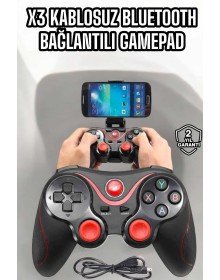Game Stick Android Uyumlu Gamepad X3 Standlı Oyun Kolu Bluetooth Bağlantılı