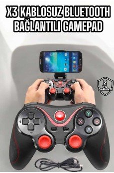 Game Stick Android Uyumlu Gamepad X3 Standlı Oyun Kolu Bluetooth Bağlantılı